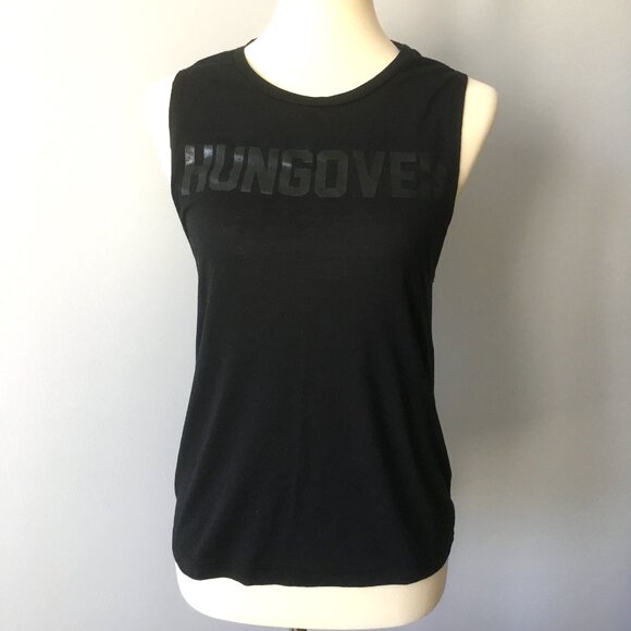 Revolve Black Tank Graphic Private Party Hangover Funny Muscle Top Small - Picture 2 of 8